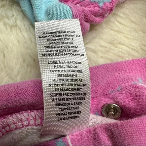 Pekkle Footed Onesie Pajamas Pink, Blue,  & White Crown Size 3 Months - Picture 9 of 16